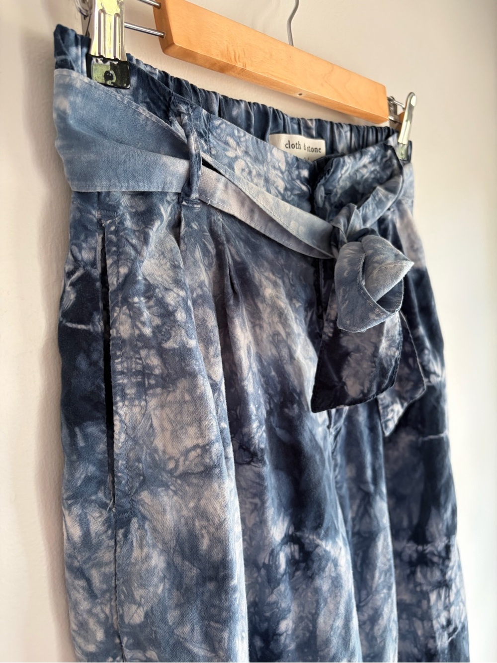 Cloth & Stone for Anthropologie Blue Tie Dye Pants Size S - Picture 2 of 5